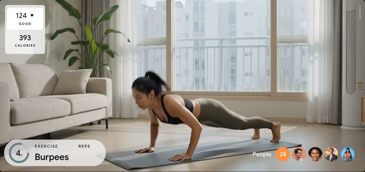 Google Motus — AI fitness coaching interface