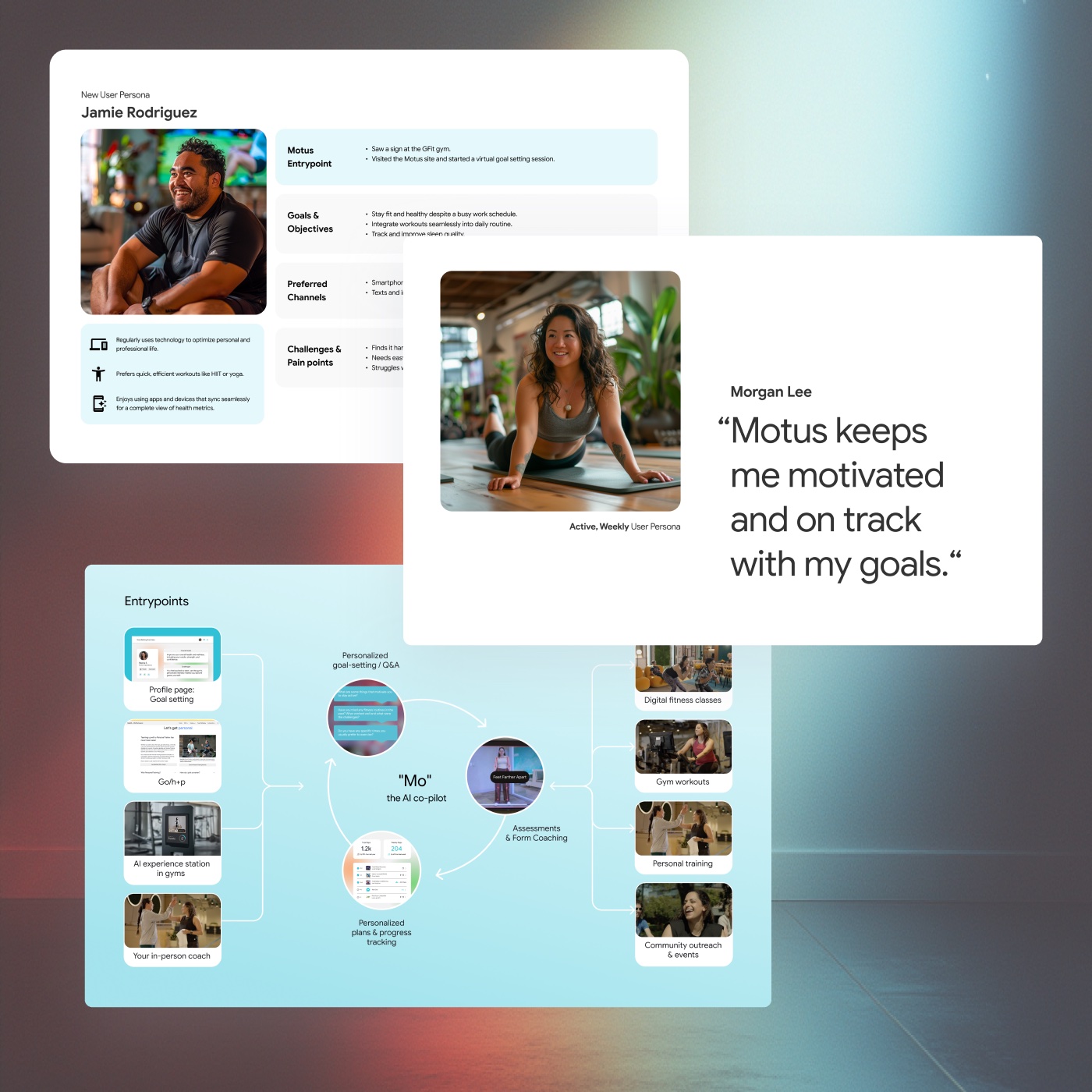 Motus 2024 user journey map and personas